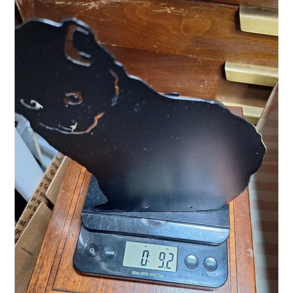 Vintage 1993 Enthuse Design Ann Munson Black Metal Cat Silhouette Candle Holder